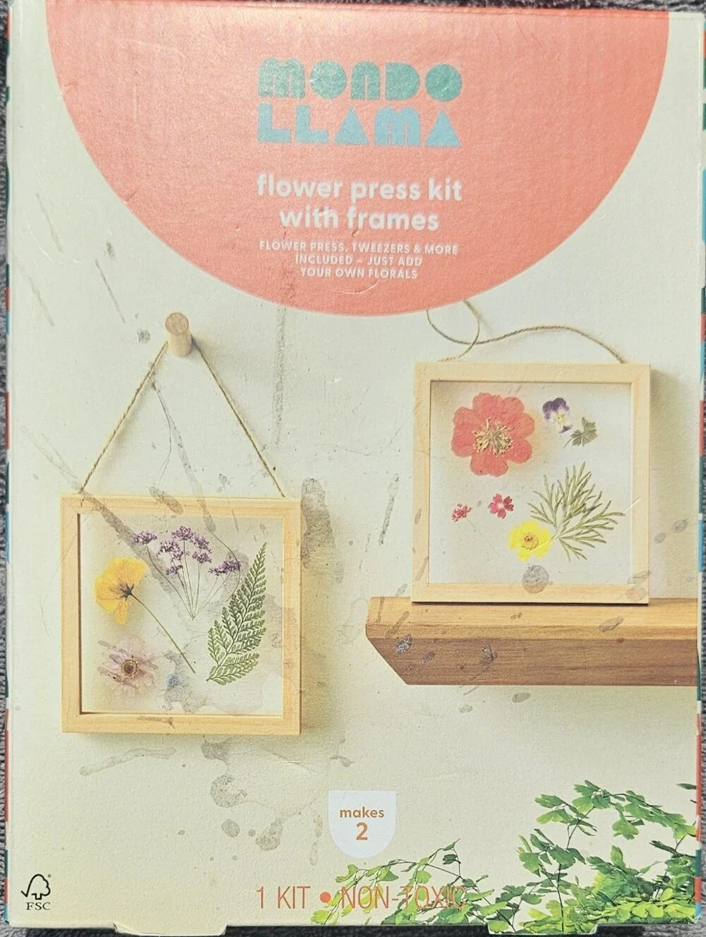 Flower Press Kit with Frames - Orange Brand New